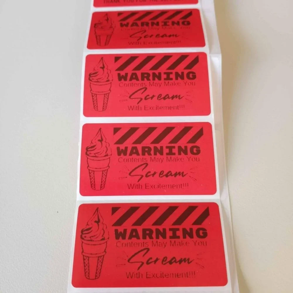 💙100 Warning- Shipping Labels Thermal Packaging Stickers 2.25